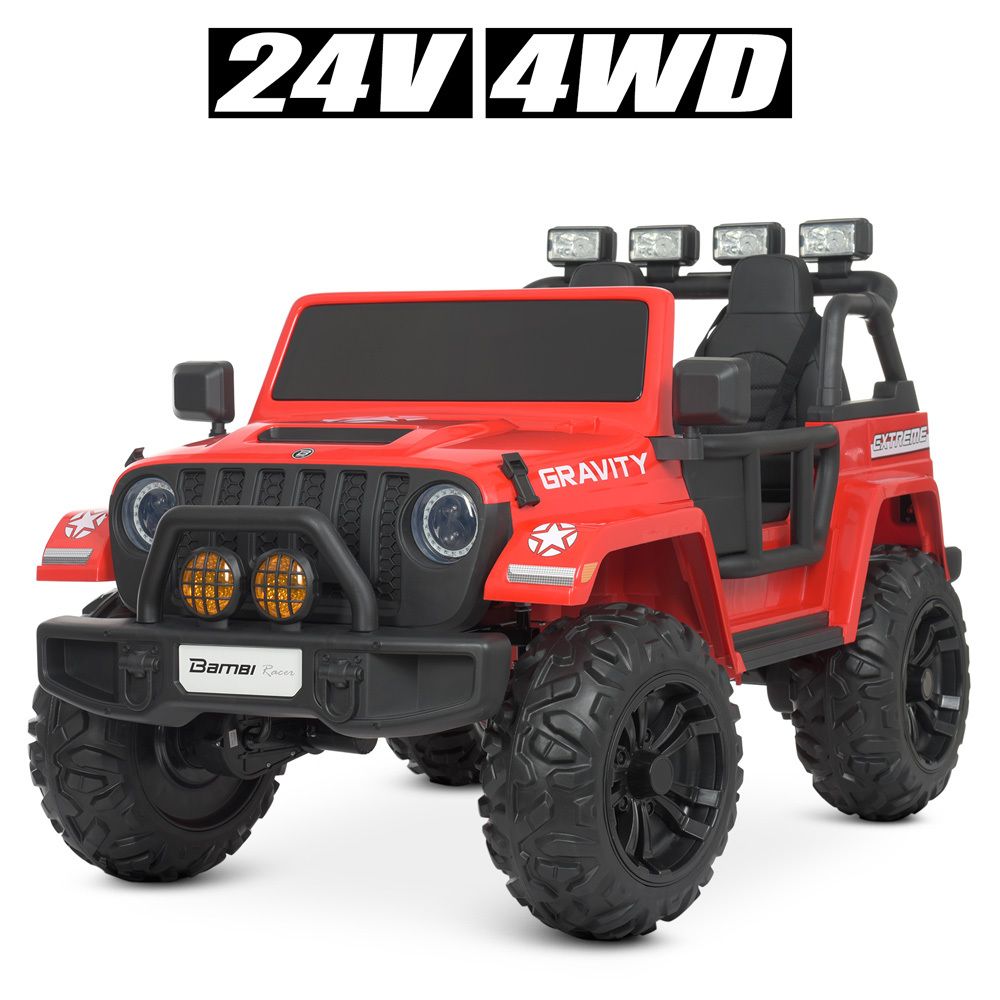 Детский двухместный электромобиль внедорожник Jeep M 4572EBLR (24V)