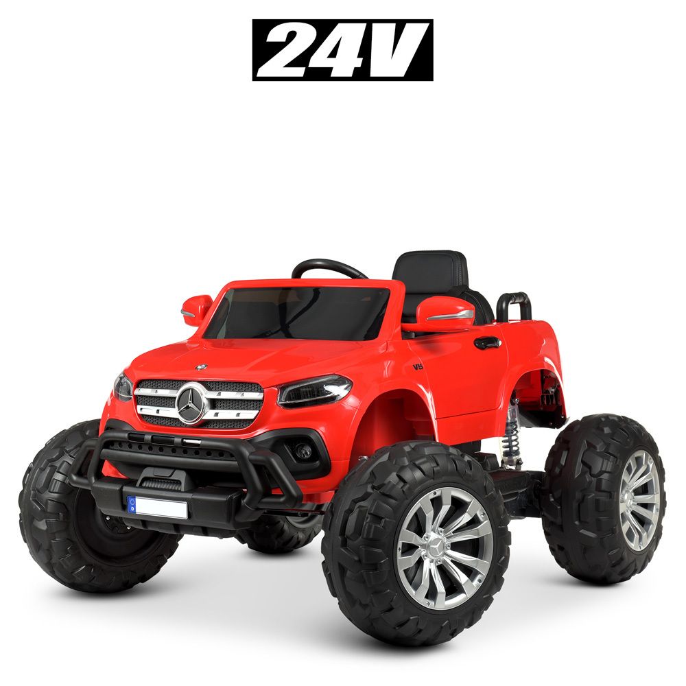 Детский электромобиль джип внедорожник Mercedes Monster Truck 480W 2 мотора (24V)