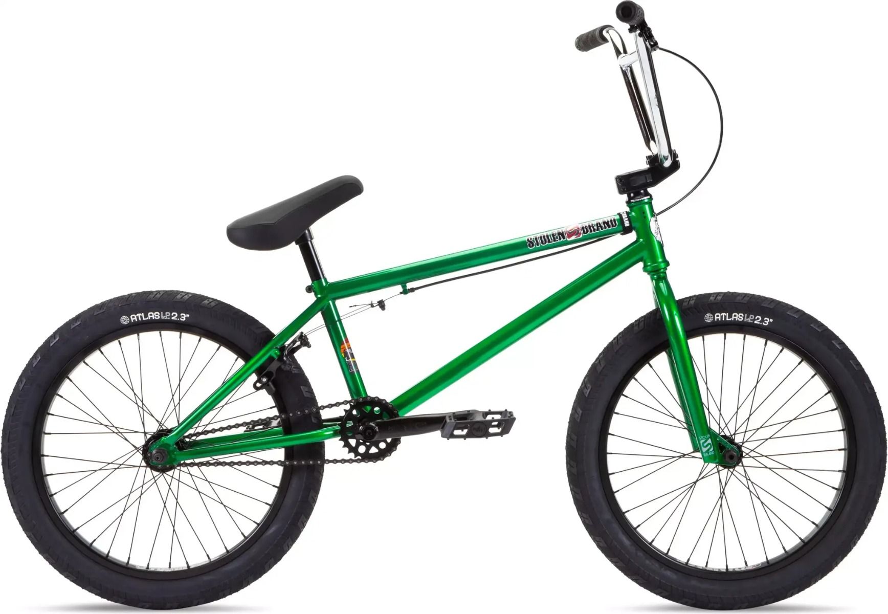 Велосипед трбковый 20" Stolen HEIST 21.00" 2023 DARK GREEN W/ CHROME Поворотное сиденье, рама 21''