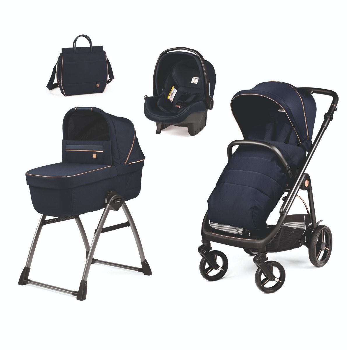 Універсальна коляска 3 в 1 Peg-Perego Veloce з сумкою та підставкою для люльки