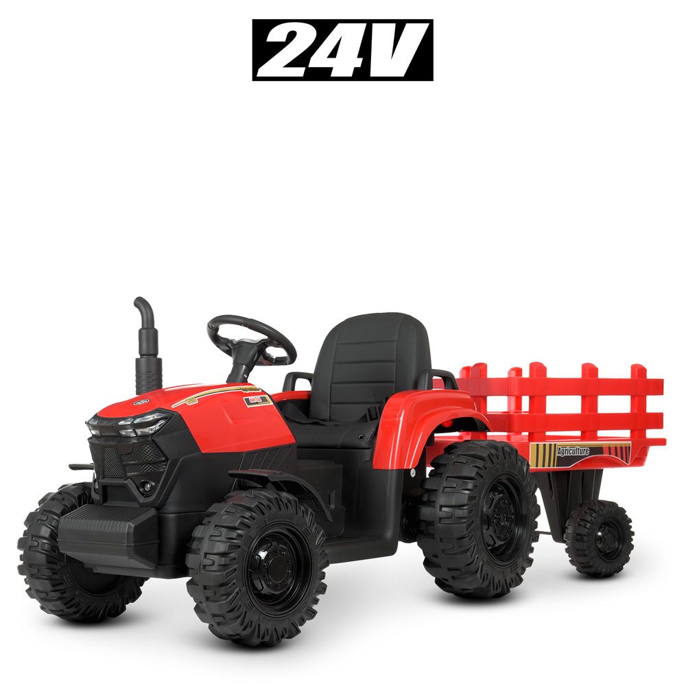 Детский электромобиль трактор с прицепом Bambi M 4623EBLR(24V)