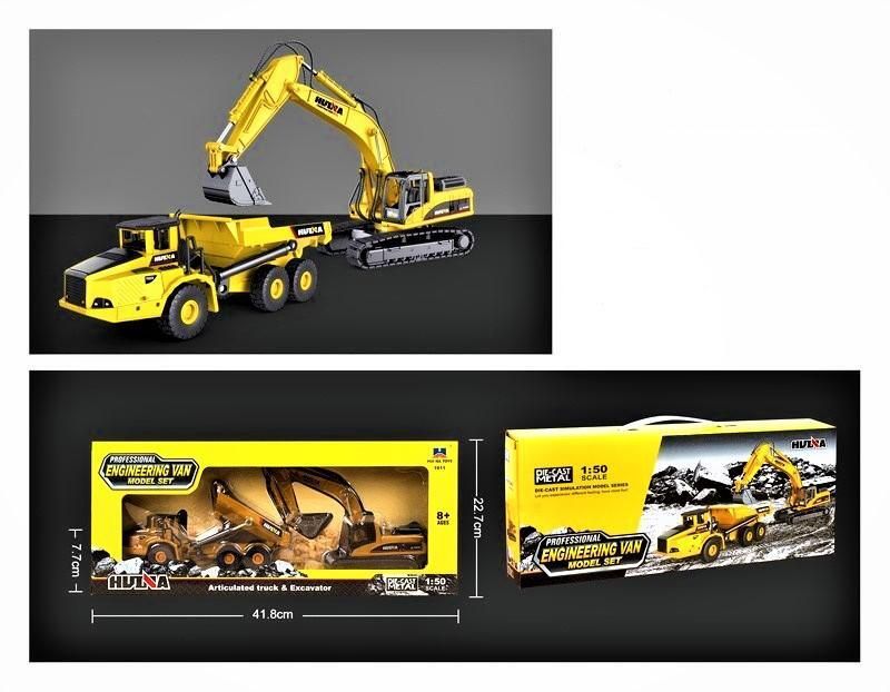 1611 Екскаватор з металу HUINA масштаб 1:50