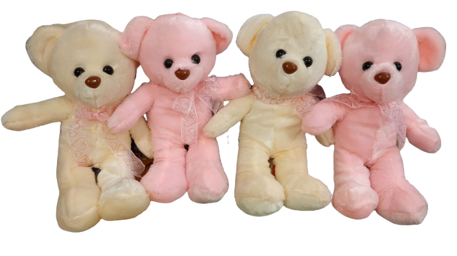 Светящийся Тедди мишка 45 см (  розовый, персиковый)