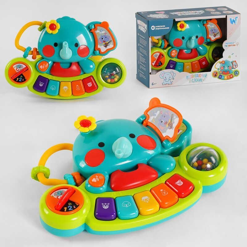 Музыкальное пианино 48183 (24) "WToys" УКРАИНСКОЕ ОЗВУЧИВАНИЕ, песни, стишки про животных, световые эффекты, в коробке