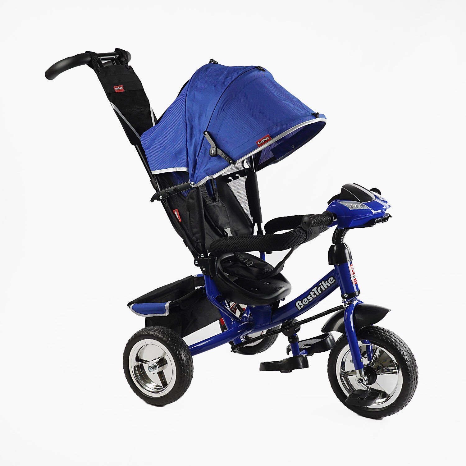 Детский трехколесный велосипед Best Trike 6588 пена/фара, с родительской ручкой