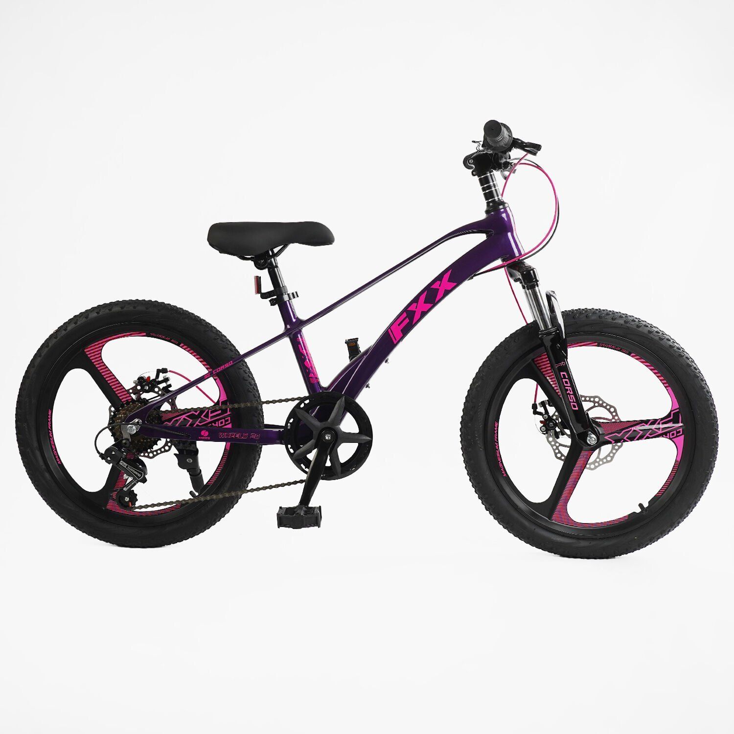 Дитячий спортивний велосипед 20 дюймів Corso FXX магнієвий, литі диски