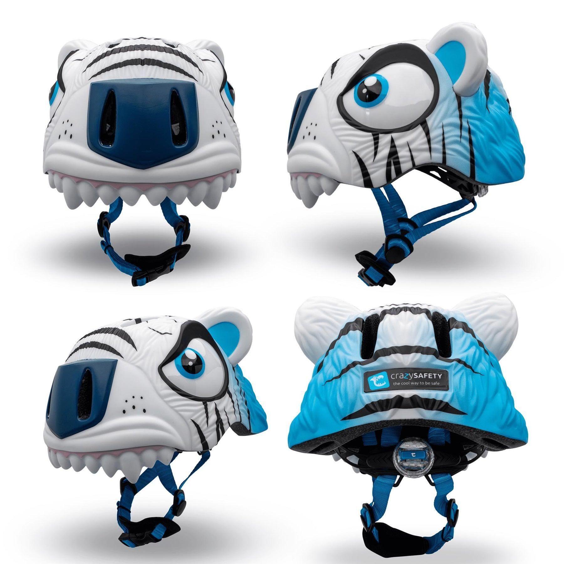 Шлем велосипедный Crazy Safety «Белый тигр»