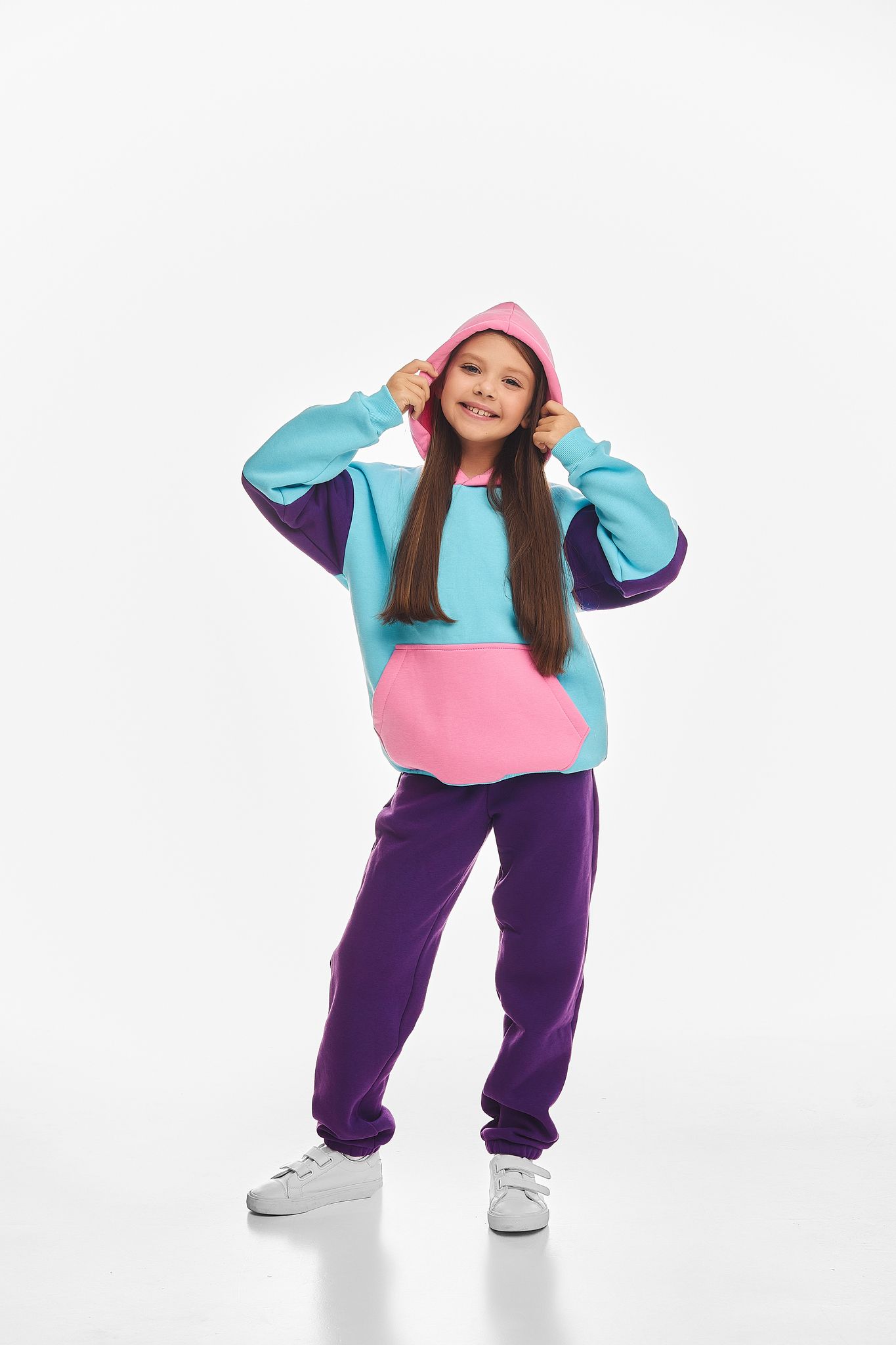 Детский спортивный утепленный костюм Kindamor Snug Princess Purple/Blue, флис для девочки