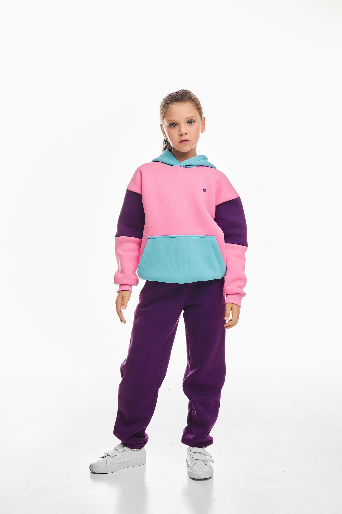 Детский спортивный утепленный костюм Kindamor Snug Princess Purple/Pink, флис для девочки