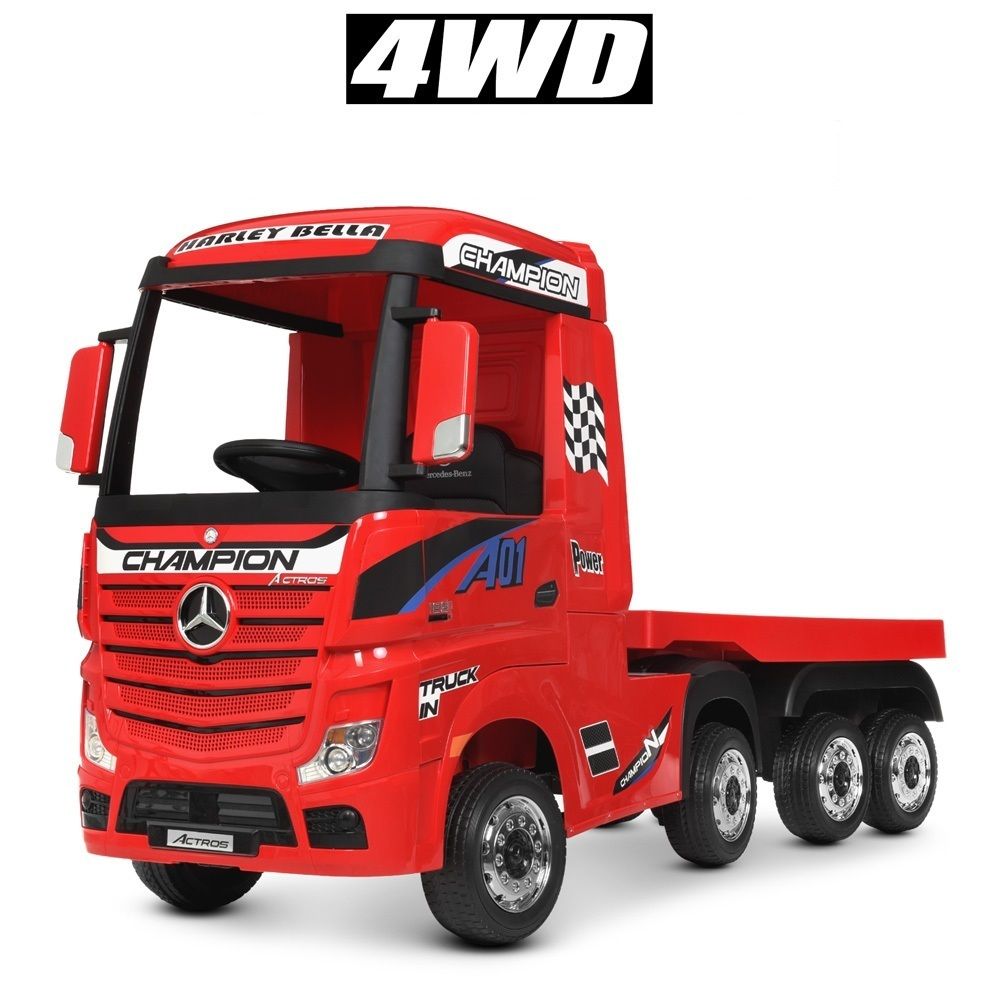 Детский электромобиль грузовик с прицепом Mercedes Actros M 4208EBLR-1(2)