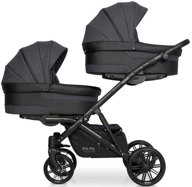 Универсальная коляска 2 в 1 для двойни Riko Team Duo