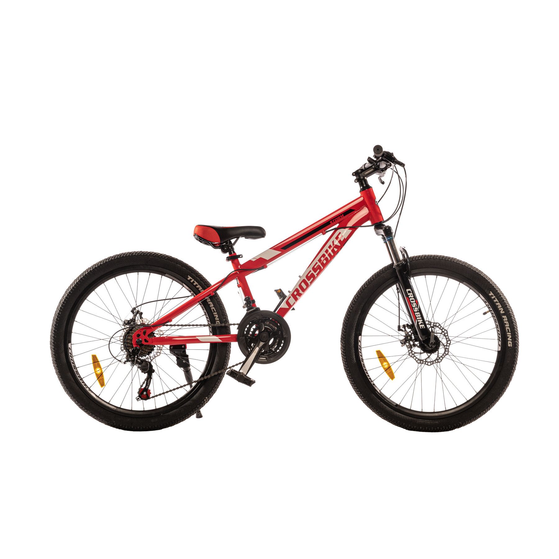 Велосипед горный подростковый 24 дюйма CrossBike Storm, рама 12"