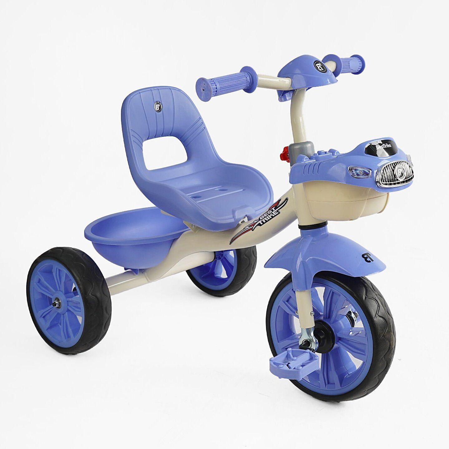 Детский трехколесный велосипед без ручки Best Trike BS с двумя корзинами