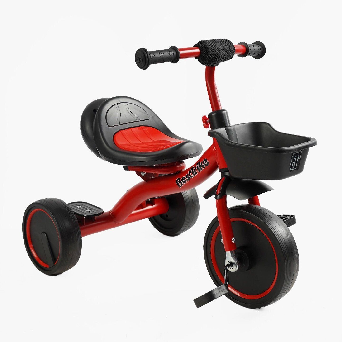 Дитячий триколісний велосипед без ручки Best Trike BS з кошиком та колонкою