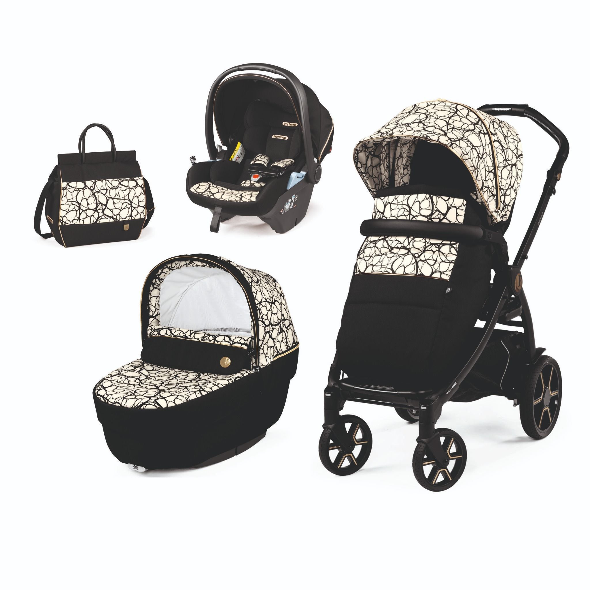Универсальная коляска 3 в 1 Peg-Perego Book Grafic Gold Lounge
