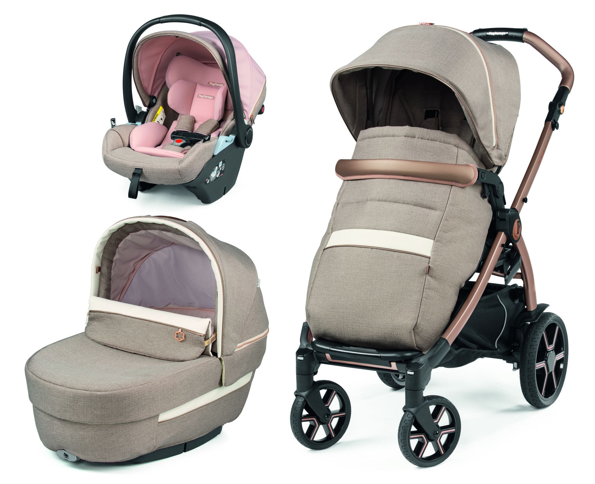 Универсальная коляска 3 в 1 Peg-Perego Book Mon Amour Lounge