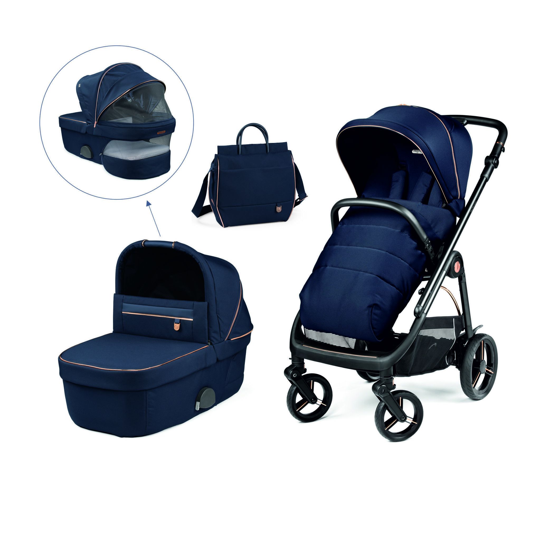 Универсальная коляска 2 в 1 Peg-Perego Veloce с сумкой