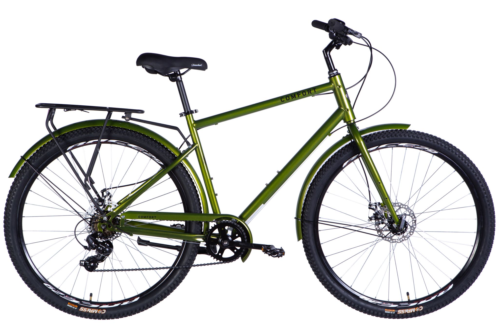 Велосипед городской 28 дюймов Dorozhnik Comfort Male DD FR 2025, c багажником, рама 20"