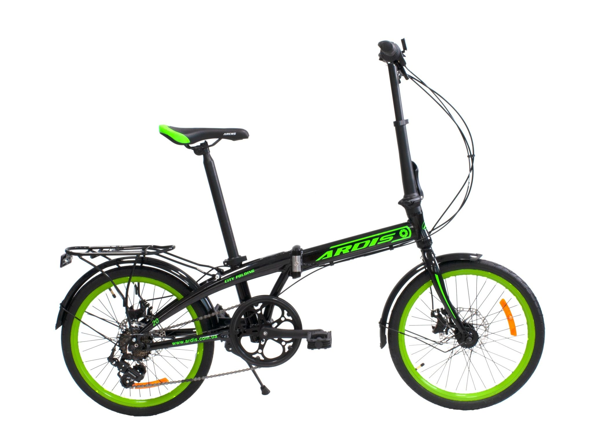 Велосипед складной алюминиевый 20 дюймов Ardis City Folding с багажником, рама 13"