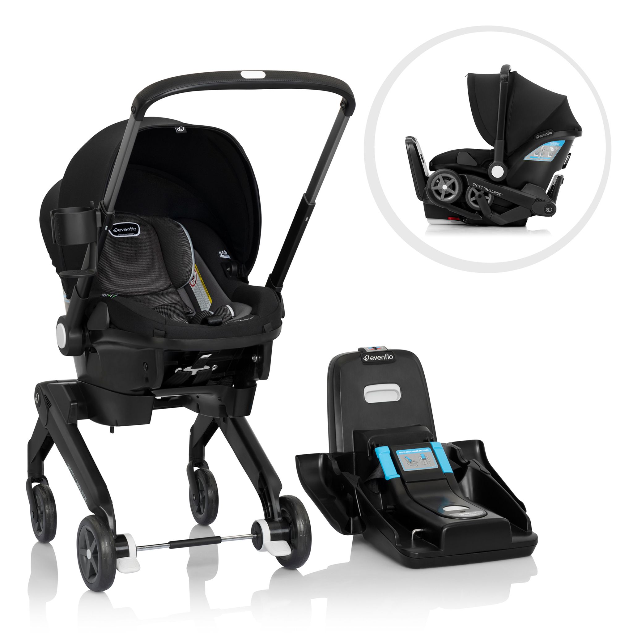 Автокресло детское Evenflo Shyft DualRide 0+ (0-16 кг)