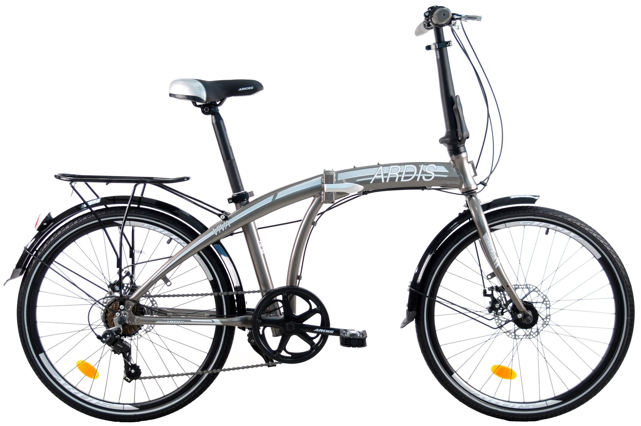 Велосипед складной алюминиевый 24 дюйма Ardis City Folding с багажником, рама 13"