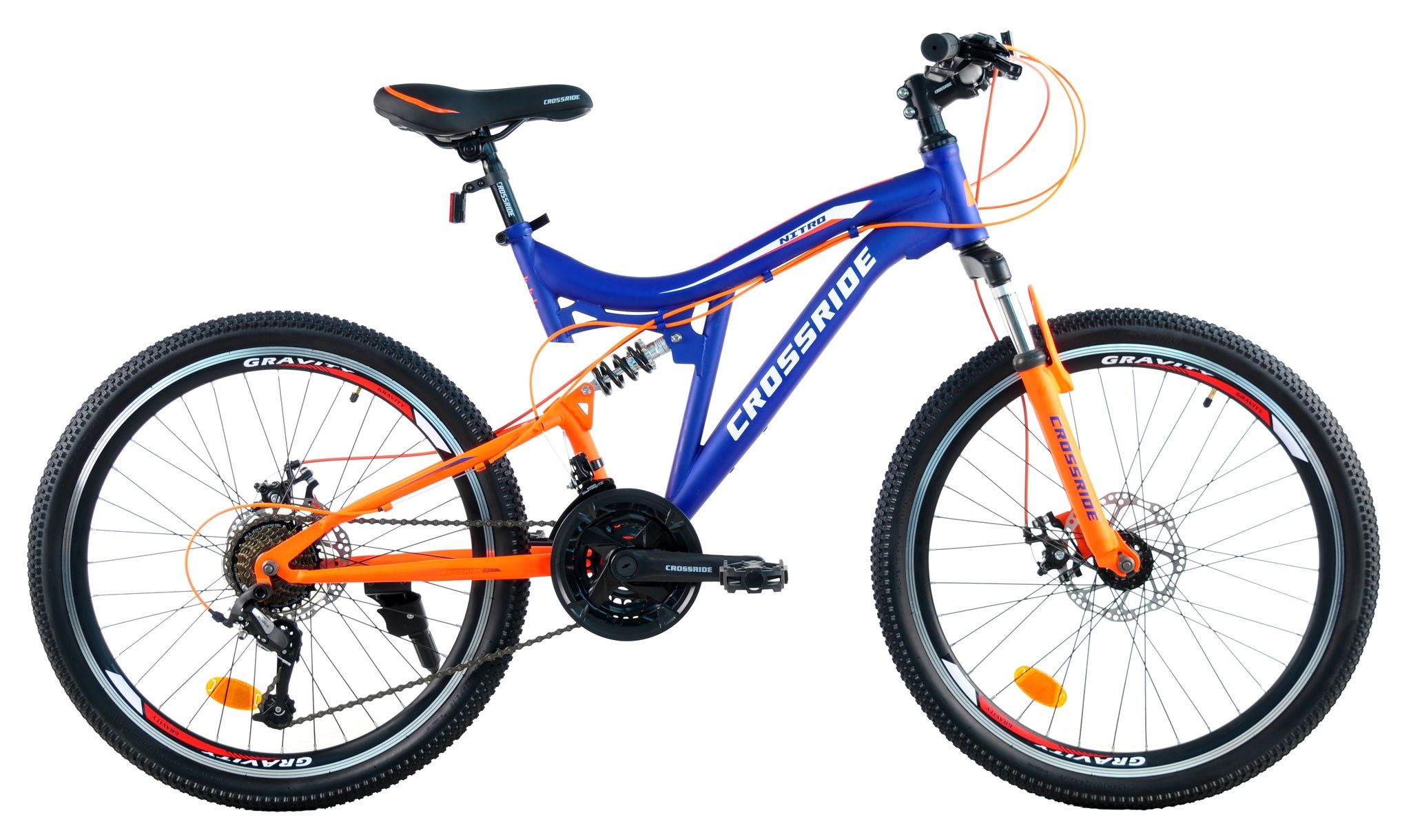 Велосипед гірський підлітковий Crossride Nitro 24 дюйми, рама 17"