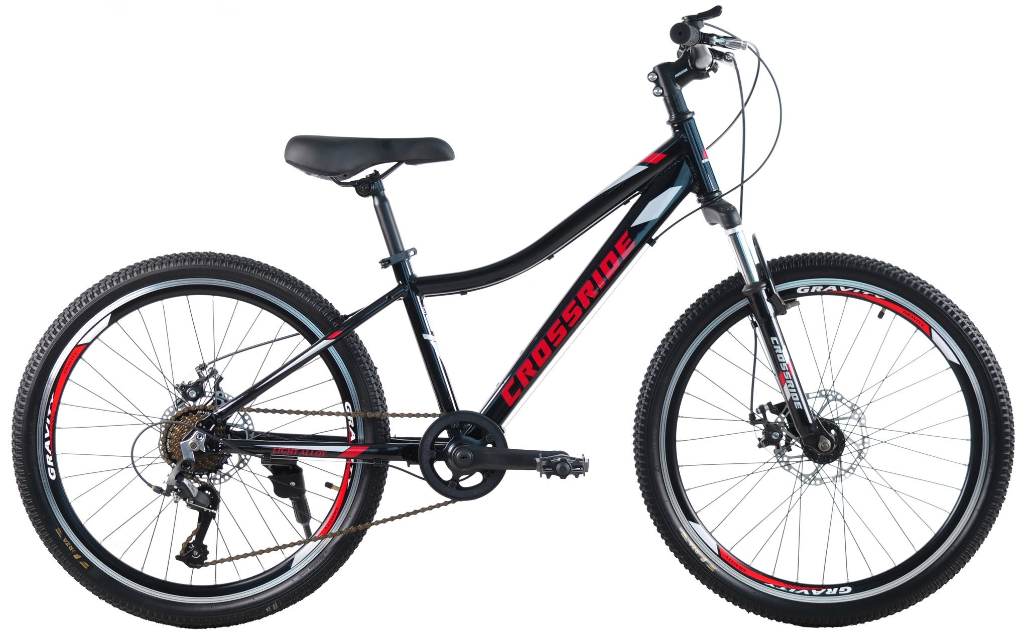 Велосипед гірський підлітковий Crossride Cross 24 дюйми алюмінієвий, рама 13"