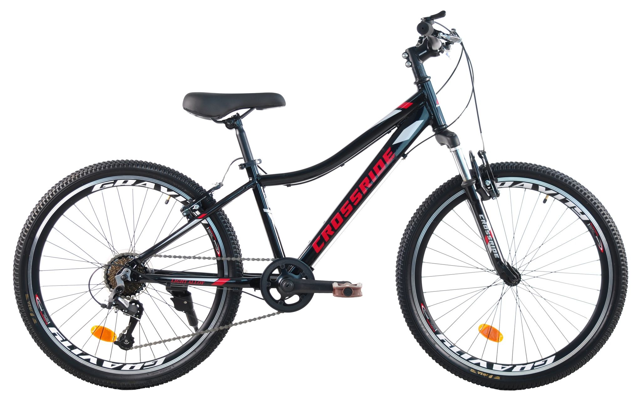 Велосипед гірський підлітковий Crossride Cross V-brake 24 дюйми алюмінієвий, рама 13"