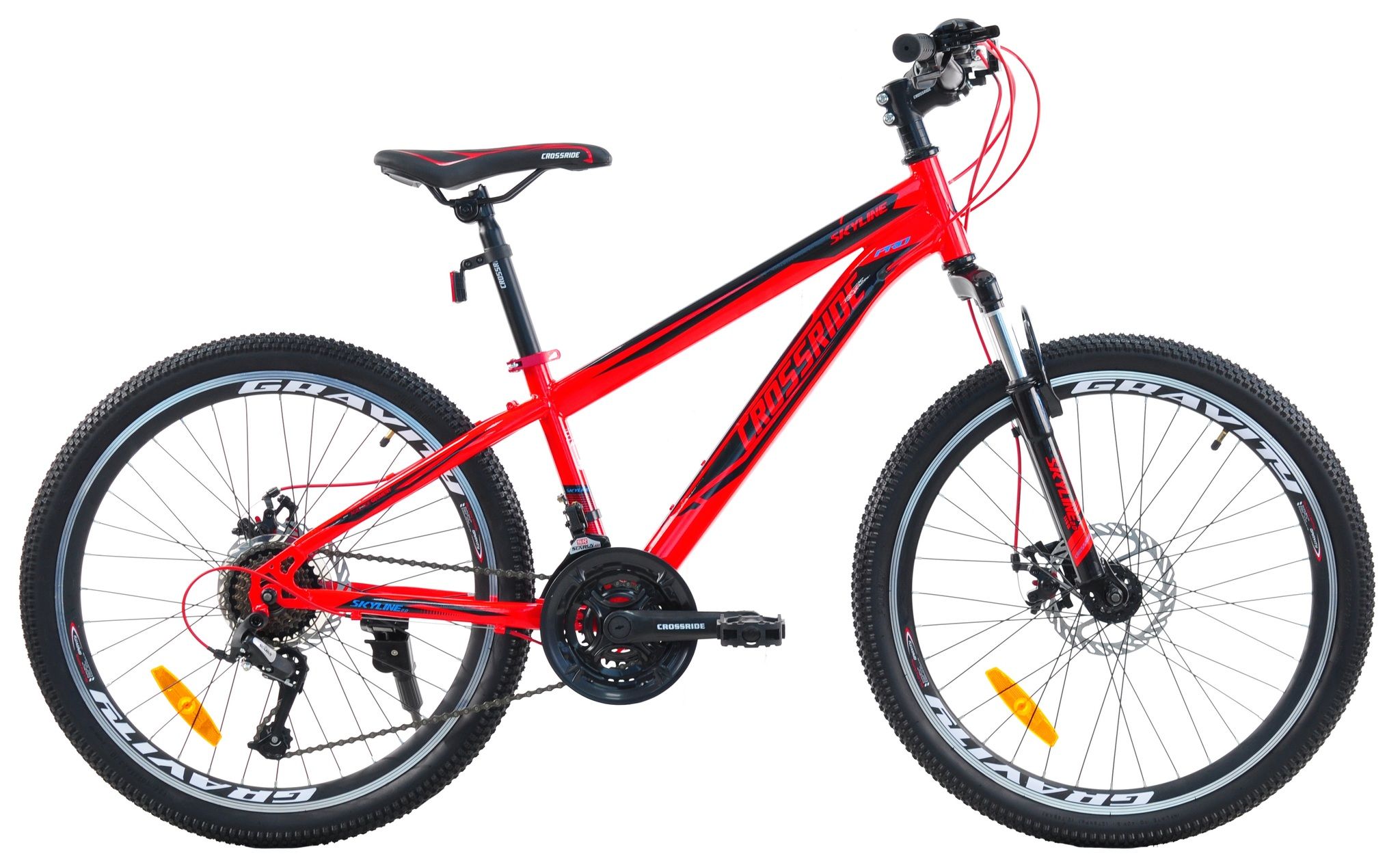 Велосипед гірський підлітковий Crossride Skyline 2.0 24 дюйми, рама 11"