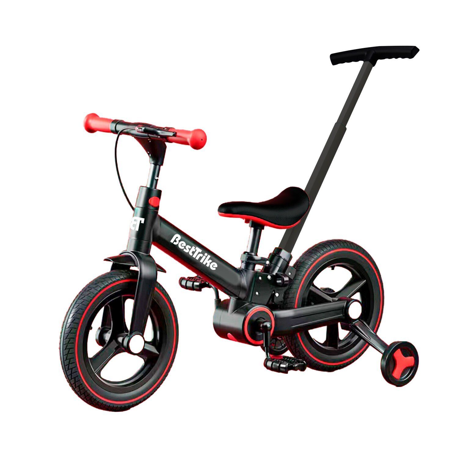 Детский велосипед-трансформер 4 в 1 Best Trike BT, ручной тормоз, родительская ручка, колеса PU