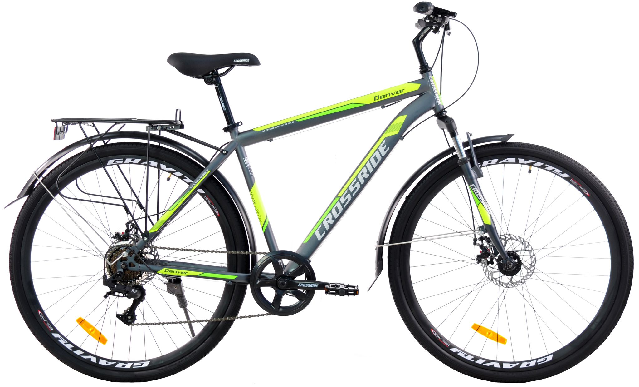 Велосипед городской 28 дюймов Crossride Denver с багажником, рама 17"