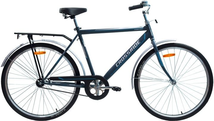 Велосипед городской 28 дюймов Crossride Comfort M с багажником, рама 22"