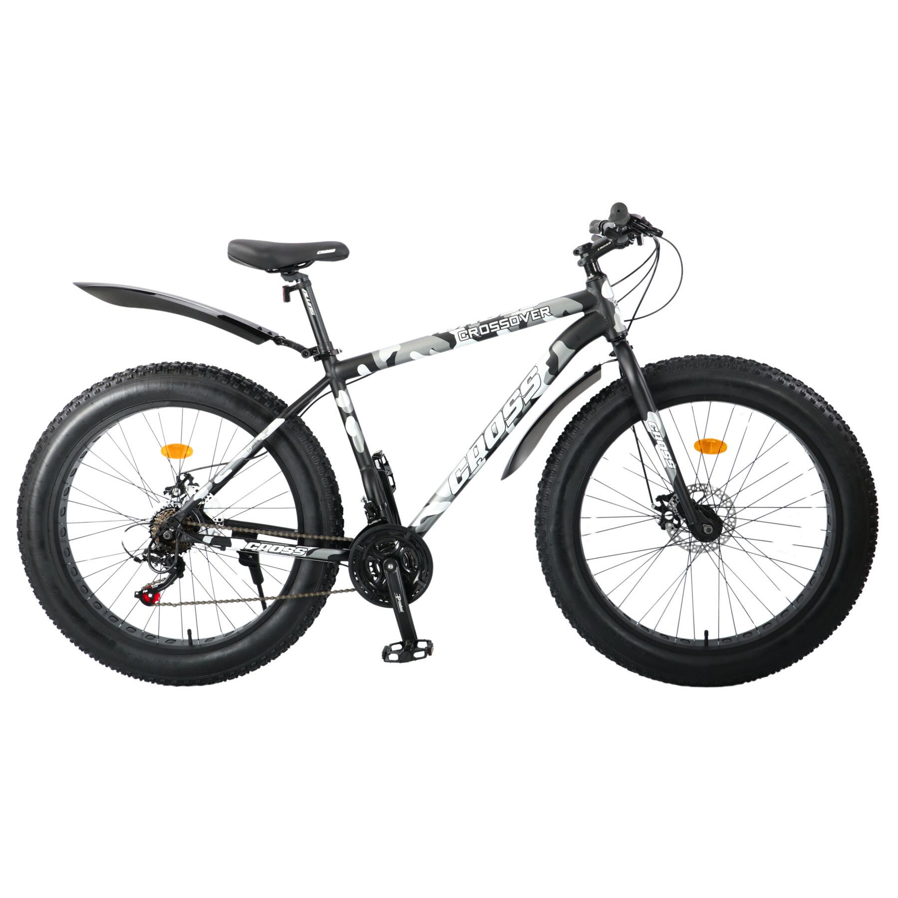 Велосипед горный алюминиевый фэтбайк 26 дюймов Cross Crossover rigid, рама 19"