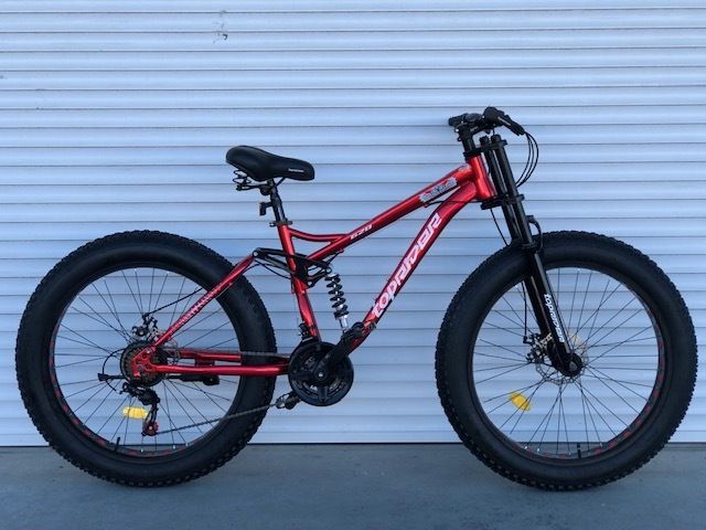 Велосипед горный двухподвесный фэтбайк 26 дюймов Toprider 620, рама 17"