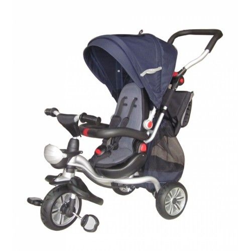 Детский трехколесный велосипед с родительской ручкой AC-3 с каучуковыми колесами