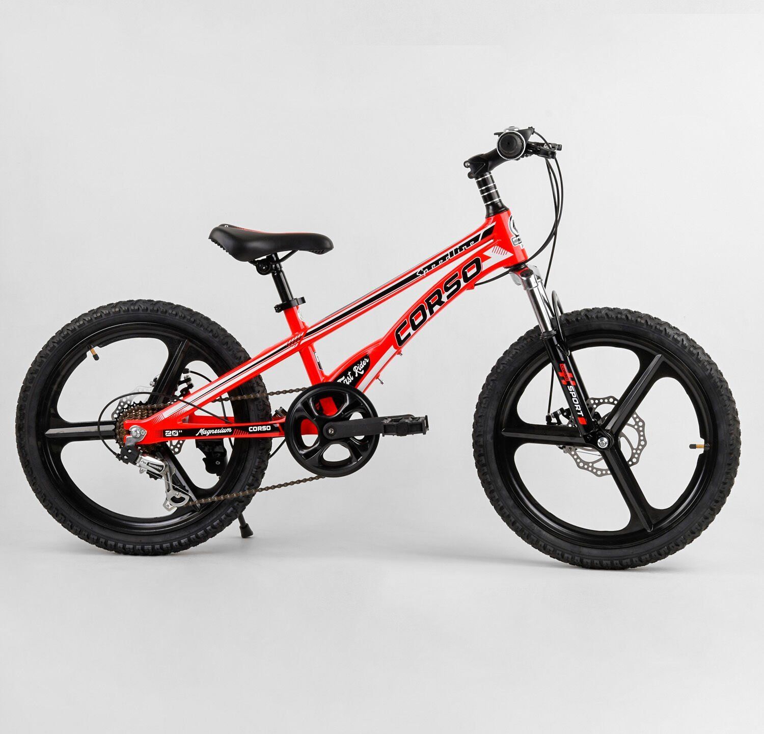 Детский спортивный велосипед 20 дюймов Corso Speedline магниевый литые диски