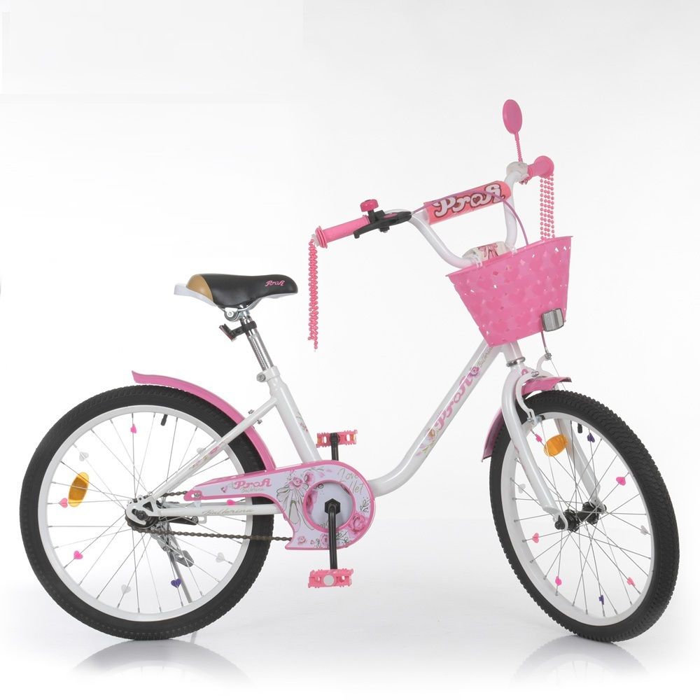 Дитячий велосипед для дівчинки Profi Ballerina 20 дюймів з кошиком Y2081-1, Y2085-1, Зібраний на 75%