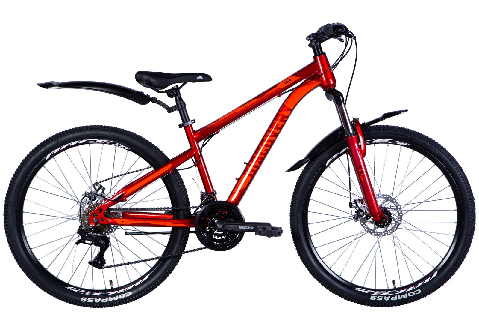 Велосипед гірський 26 дюймів Discovery TREK AM DD 2024, рама 15"